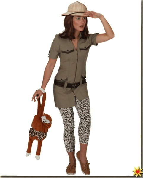 Karnevalskostüm Safarikleid Safarikostüm