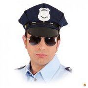 Polizeimütze blau, Uniform Mütze Polizeimütze blau