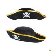 Kinder Piratenhut, schwarz-gold Kinder Piratenhut